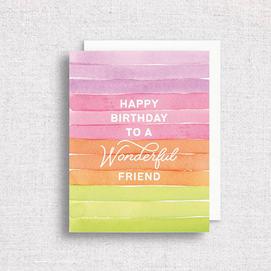 Happy Birthday to a Wonderful Friend Greeting Card Gert & Co