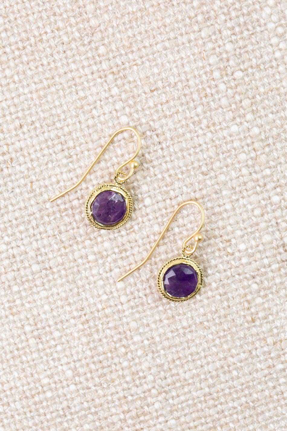 Folklore Amethyst Simple Earrings