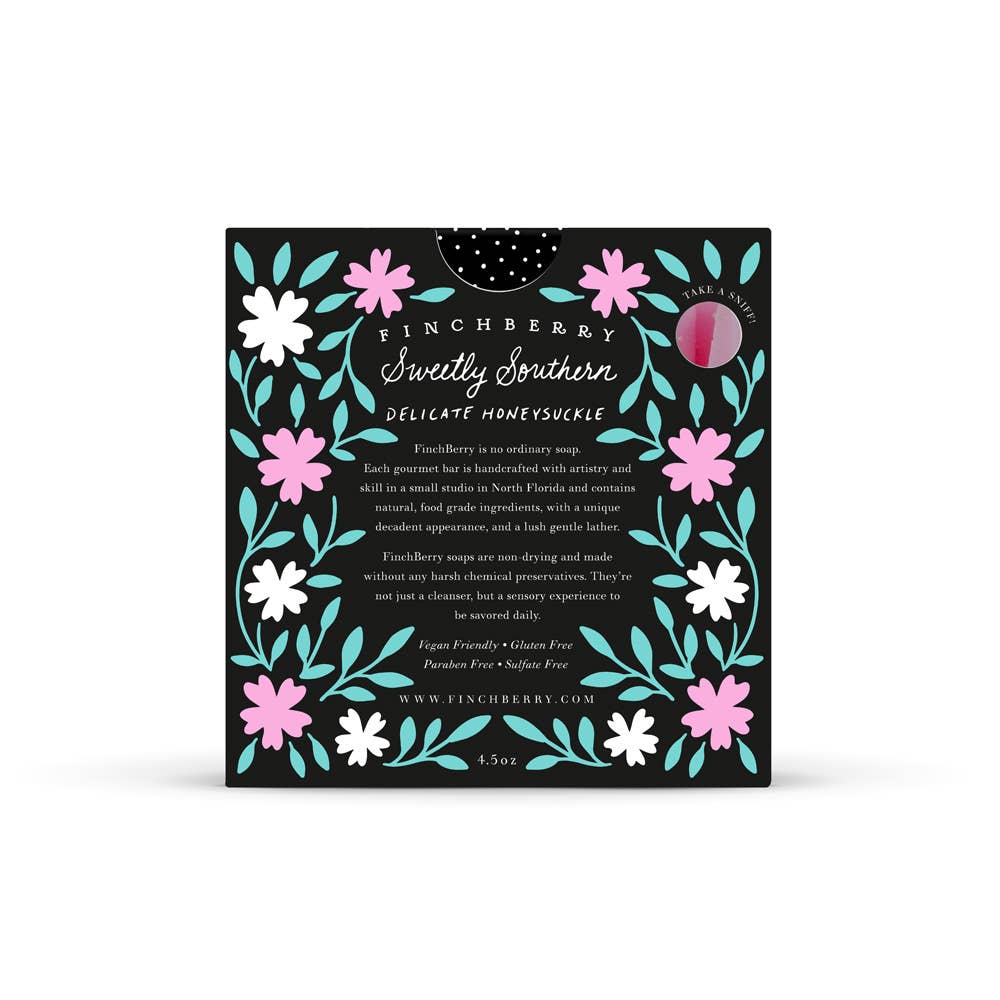 Sweetly Southern Honeysuckle Scented Gluten-Free Boxed Soap FinchBerry