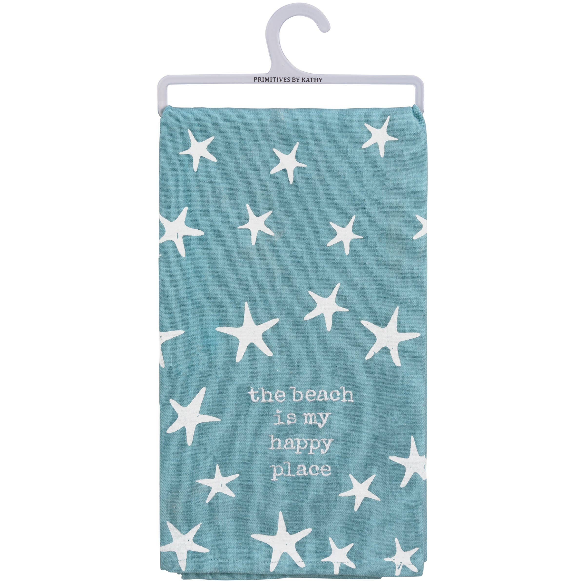 Beach Is My Happy Place Starfish Kitchen Towel