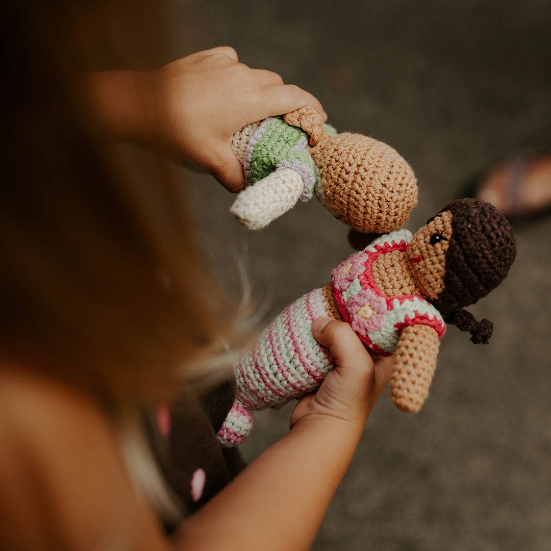 Handmade Mermaid Rattle in Turquoise