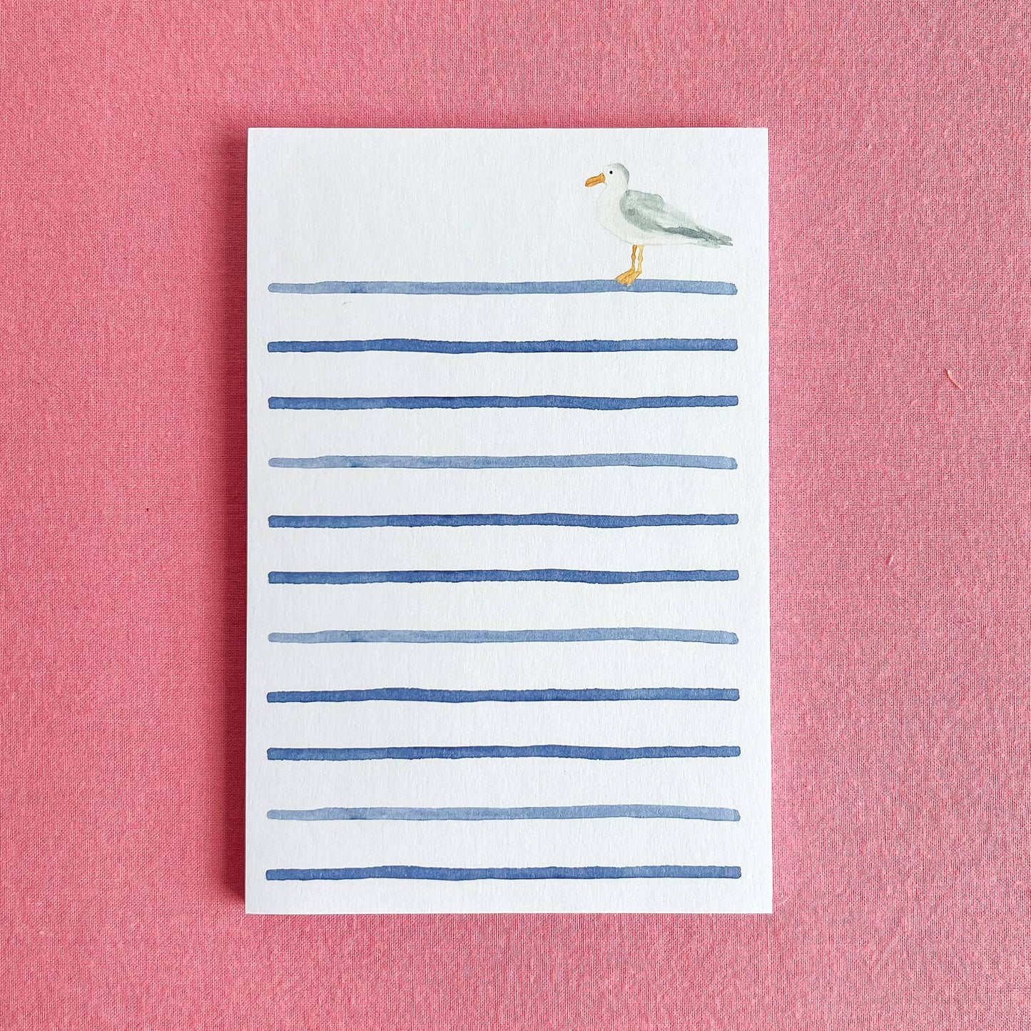 Watercolor Seagull Notepad | Coastal Watercolor Notepad