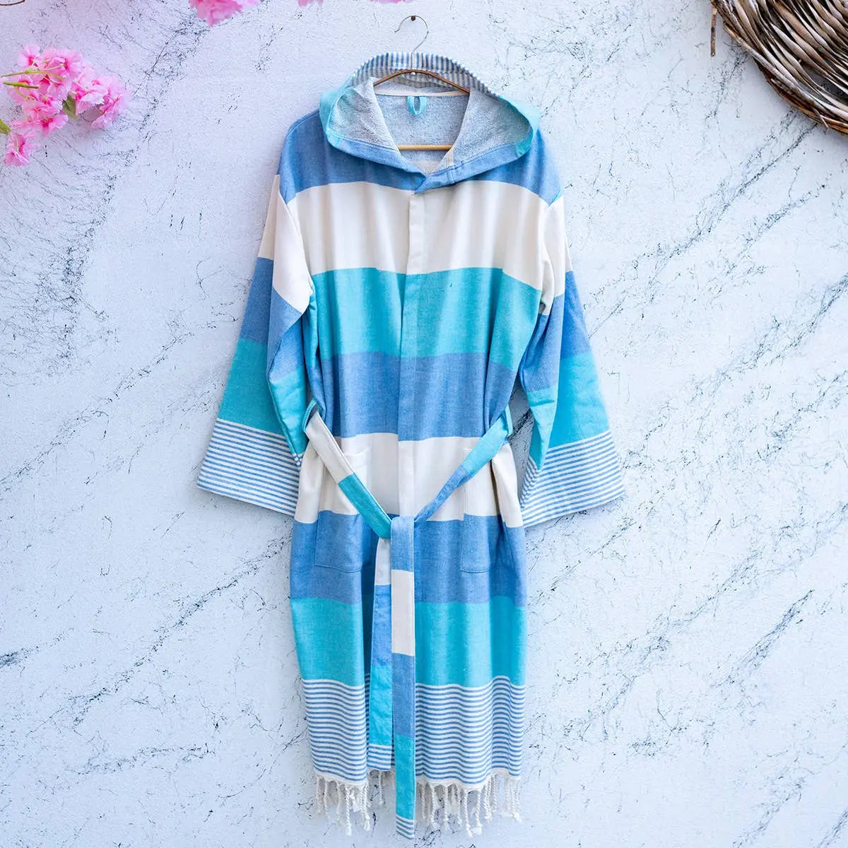 Bathrobe Turkish Cotton Light Weight Quick dry Resort Robe Kikoya
