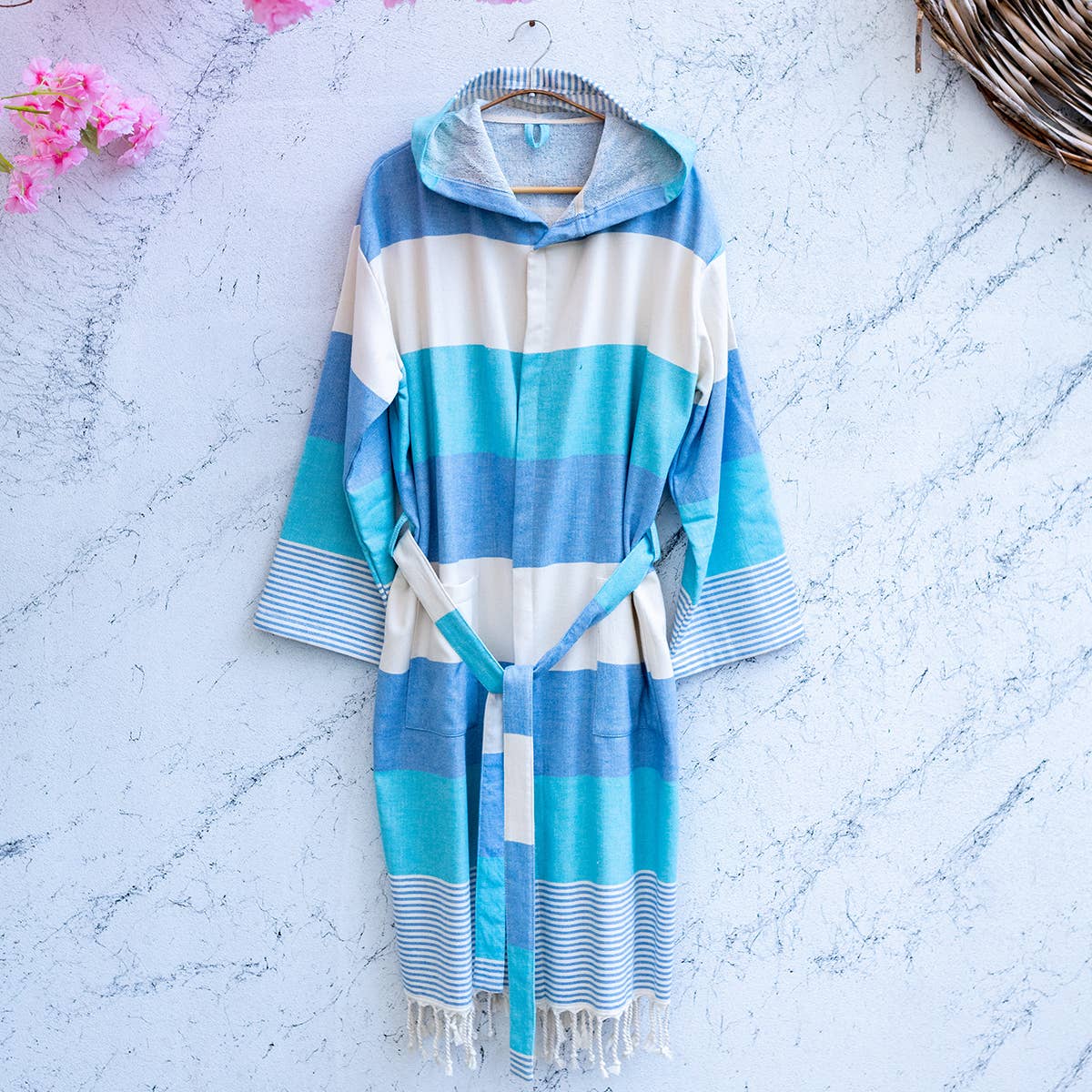 Bathrobe Turkish Cotton Light Weight Quick dry Resort Robe