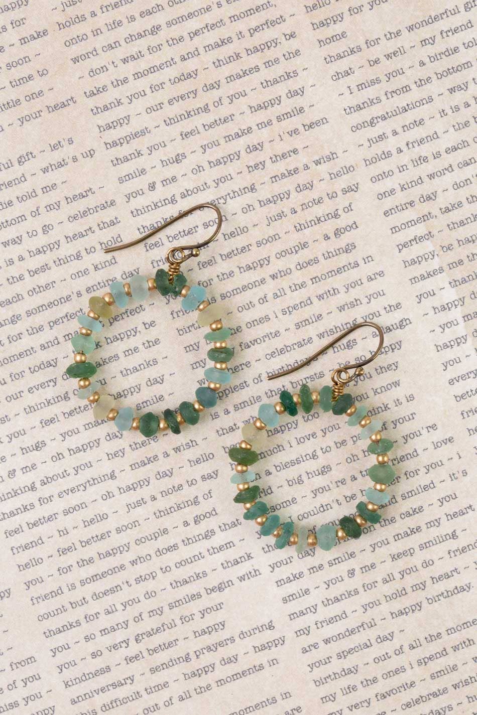 Atlas Roman Glass Hoop Earrings