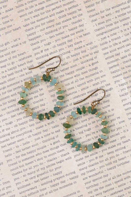 Atlas Roman Glass Hoop Earrings
