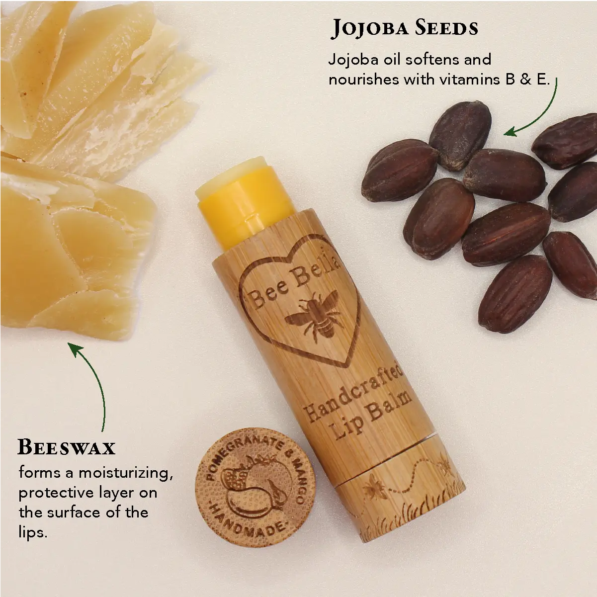 Pomegranate Mango Lip Balm Bee Bella