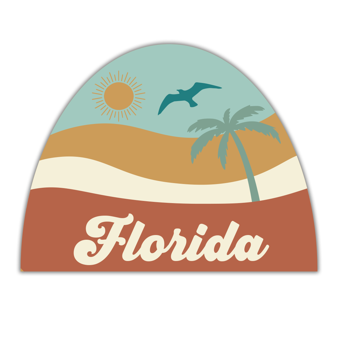 Florida Beach Vacation Sticker
