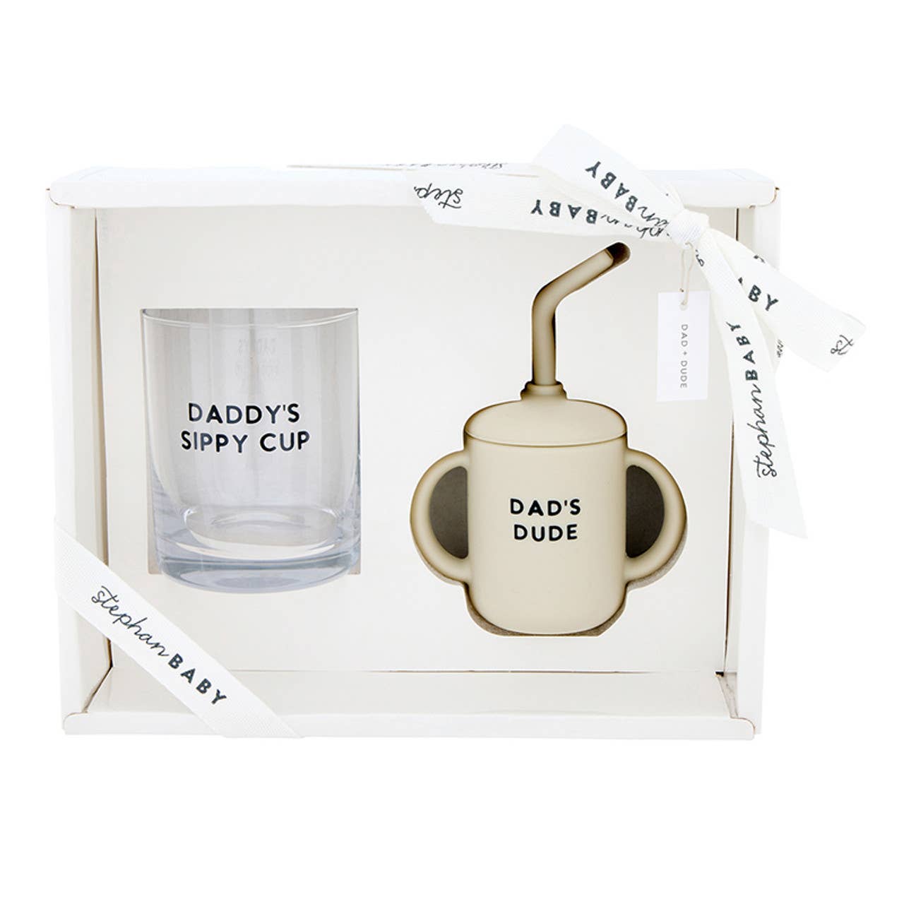 DOF Glass + Sippy Cup Set - Dad + Dude