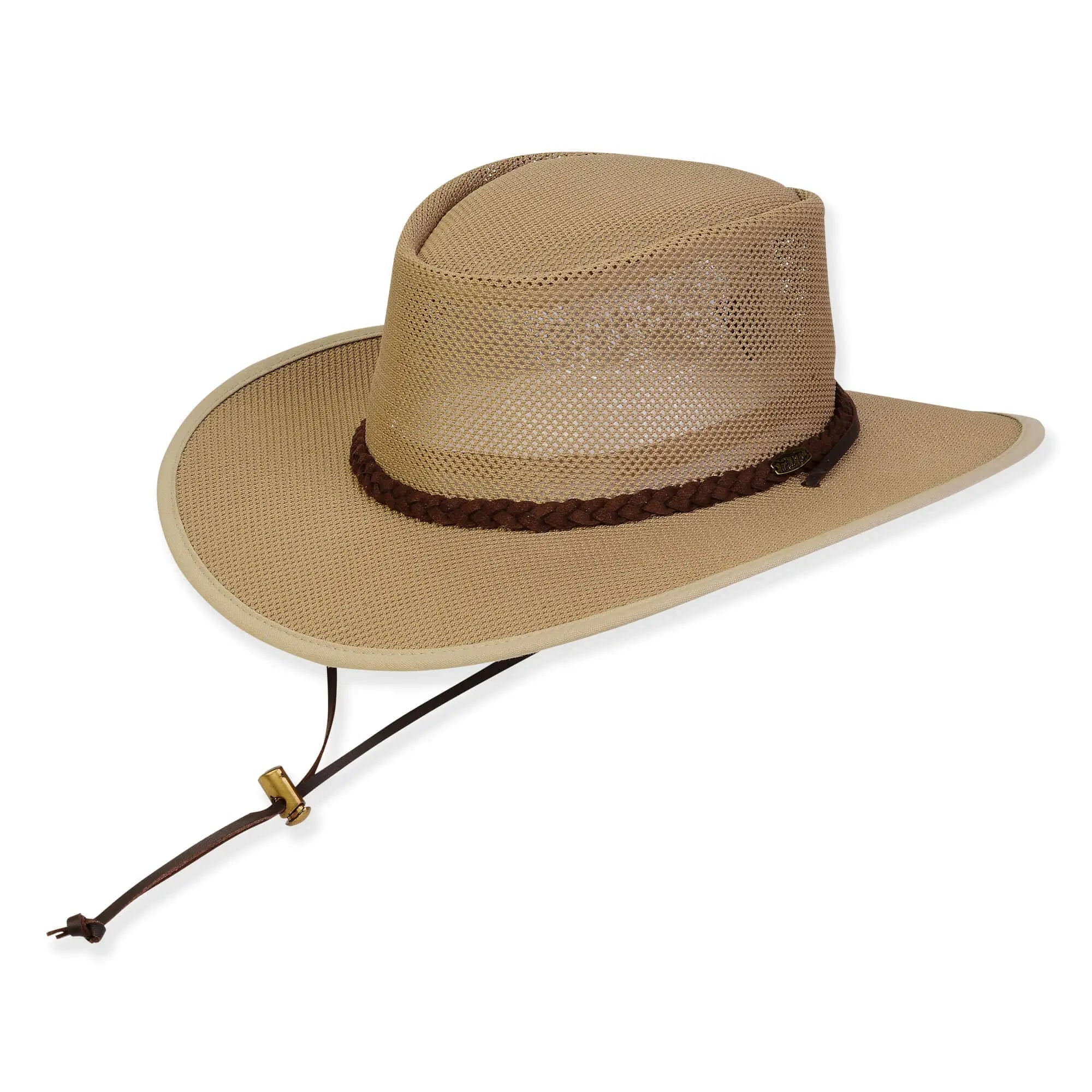 Tan, Polyester Safari, Brim 2.5" | HTT1250 B-ML