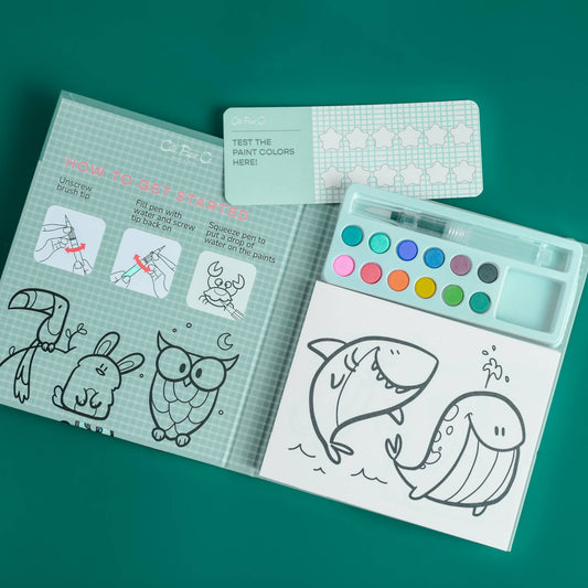 Watercolor Book and Paint Set - Animal Kingdom