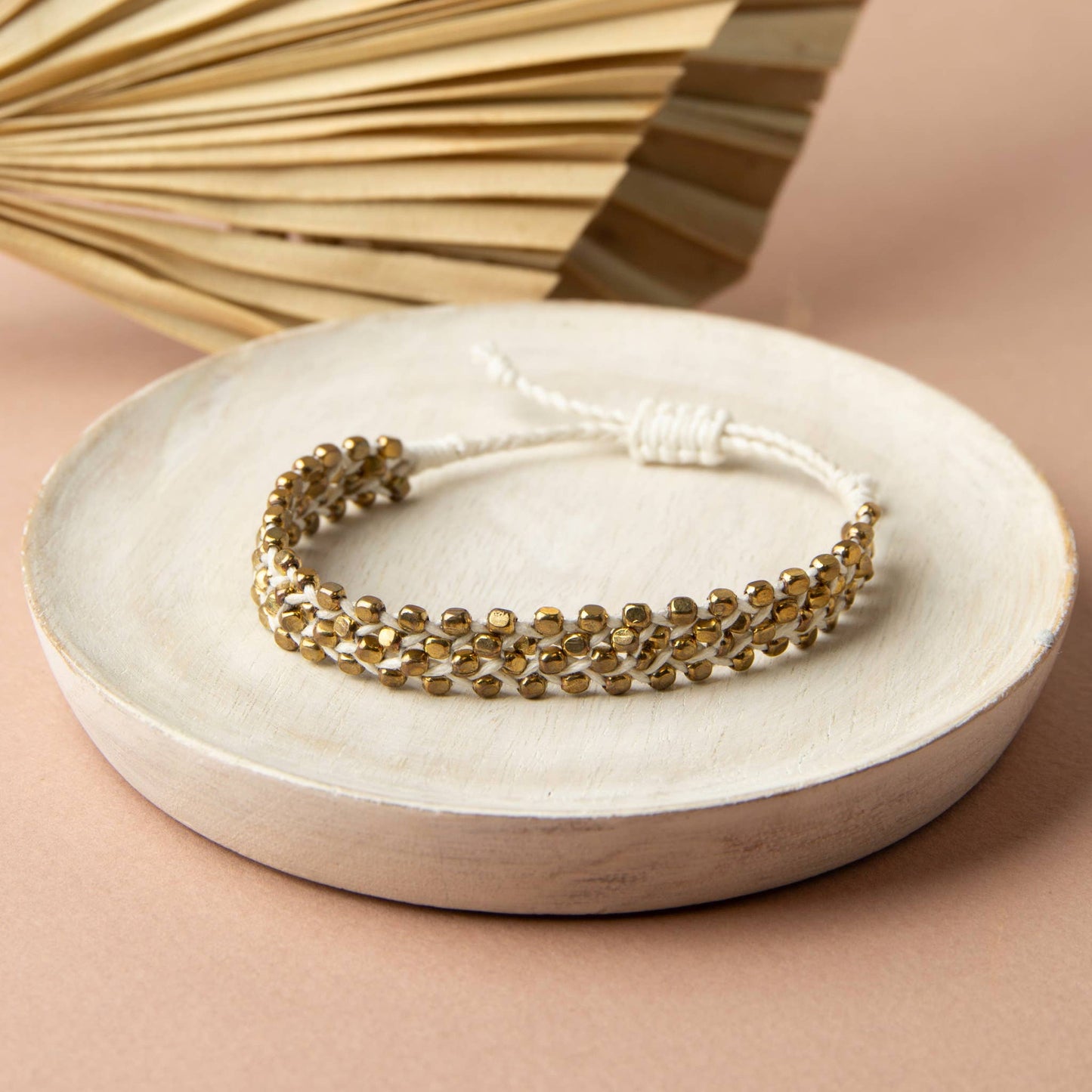 Zoraya Two-Tone Beaded Adjustable Bracelet