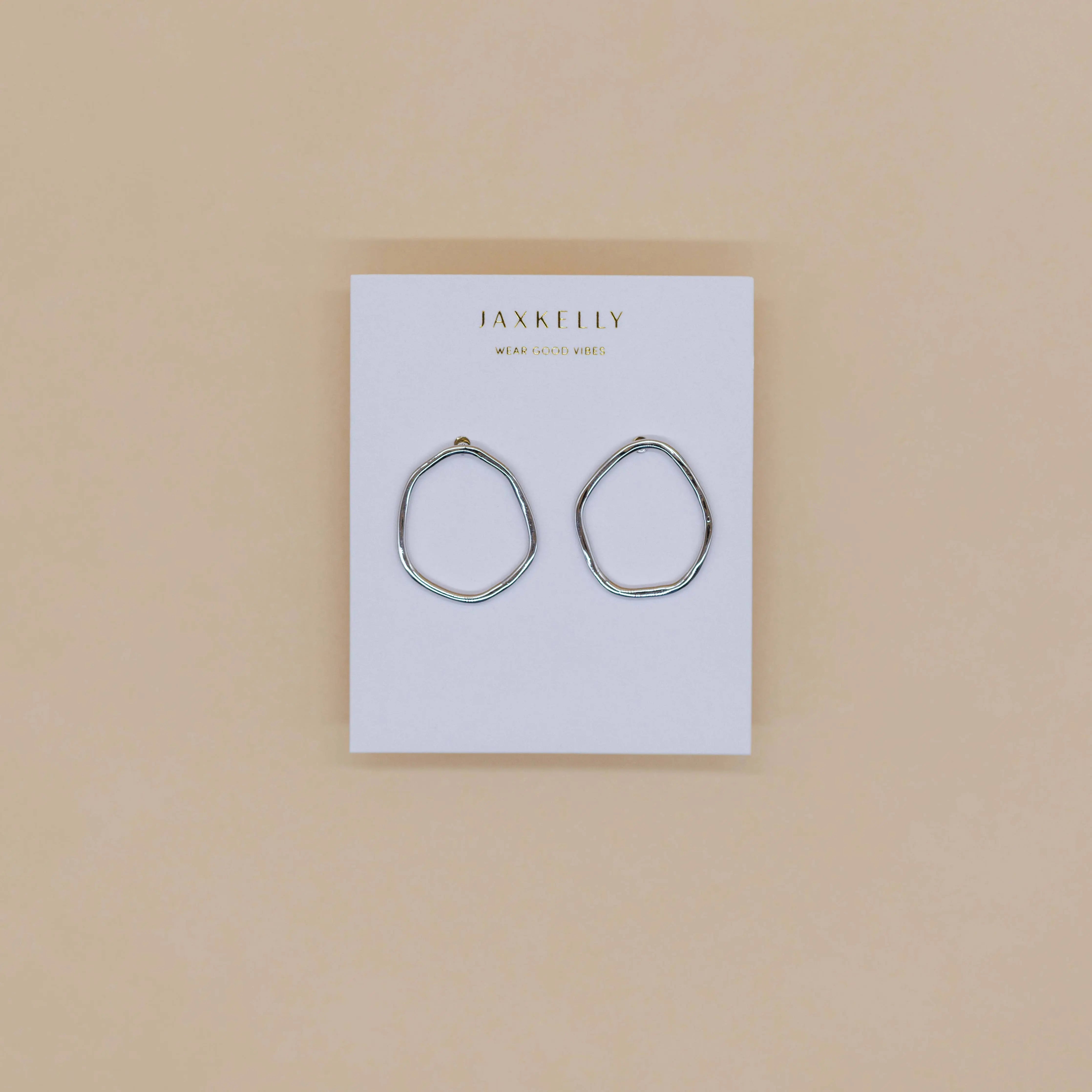 Silver Organic Hoop Earrings JaxKelly