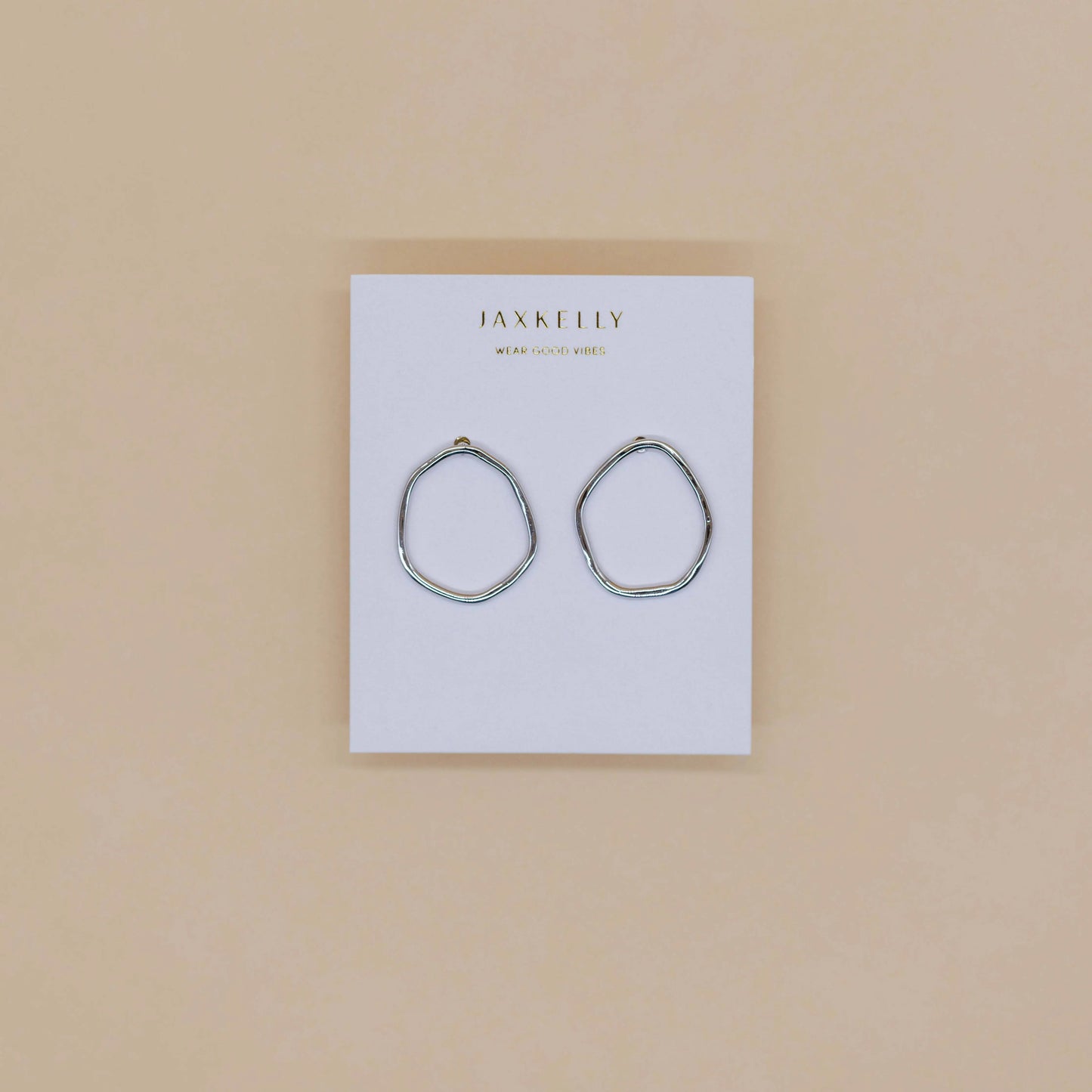 Silver Organic Hoop Earrings JaxKelly