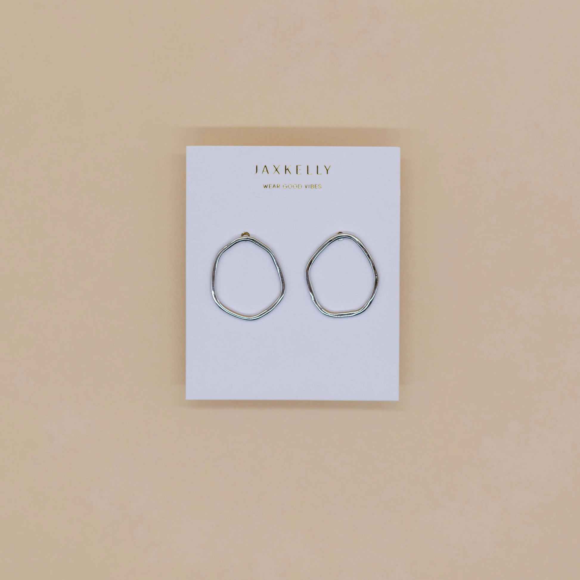 Silver Organic Hoop Earrings JaxKelly