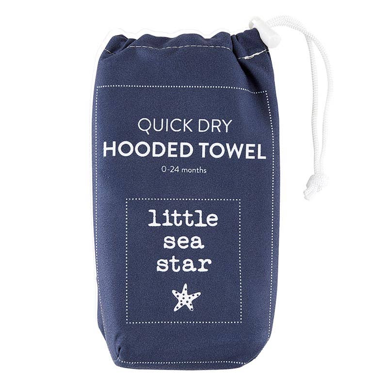 Quick Dry Beach Towel with Hood - Little Sea Star