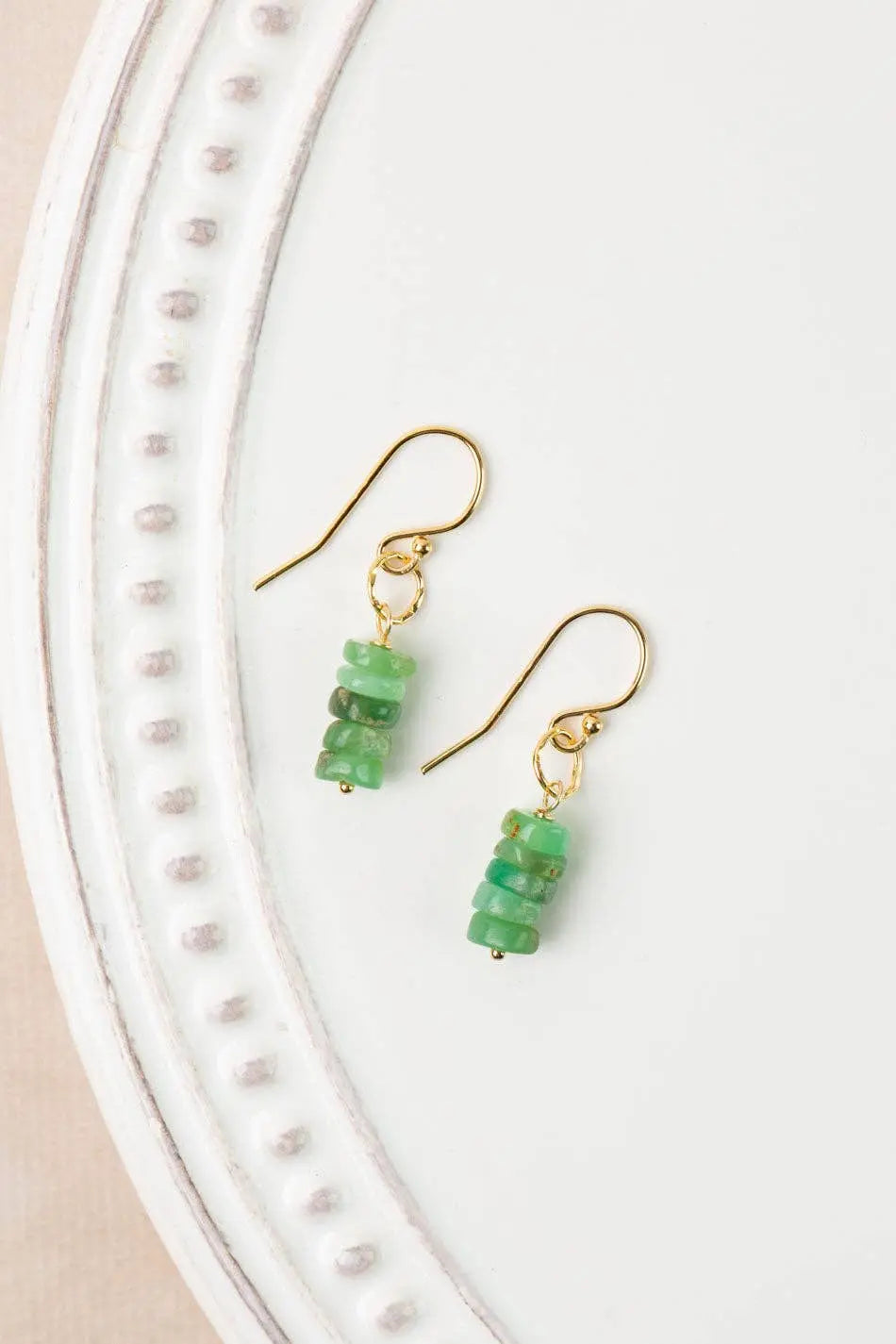 Bellini Chrysoprase Simple Earrings Anne Vaughan Designs Jewelry