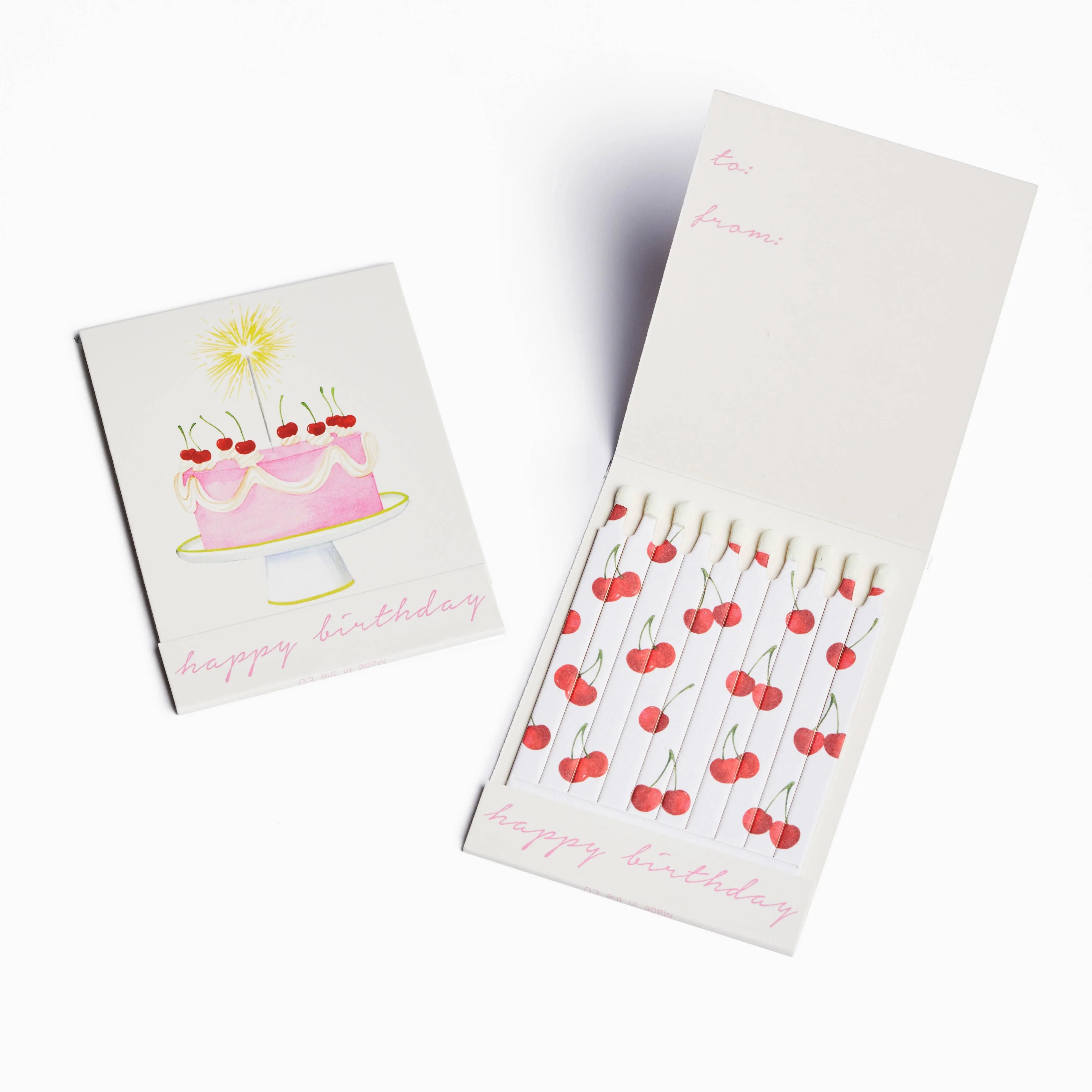 Cake Happy Birthday Match Card® | Candle Matches Abigail Jayne Design