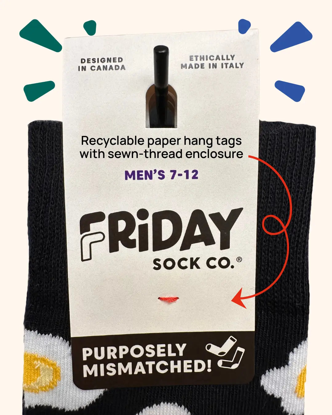 Pizza & Topping Socks Mens Friday Sock Co.