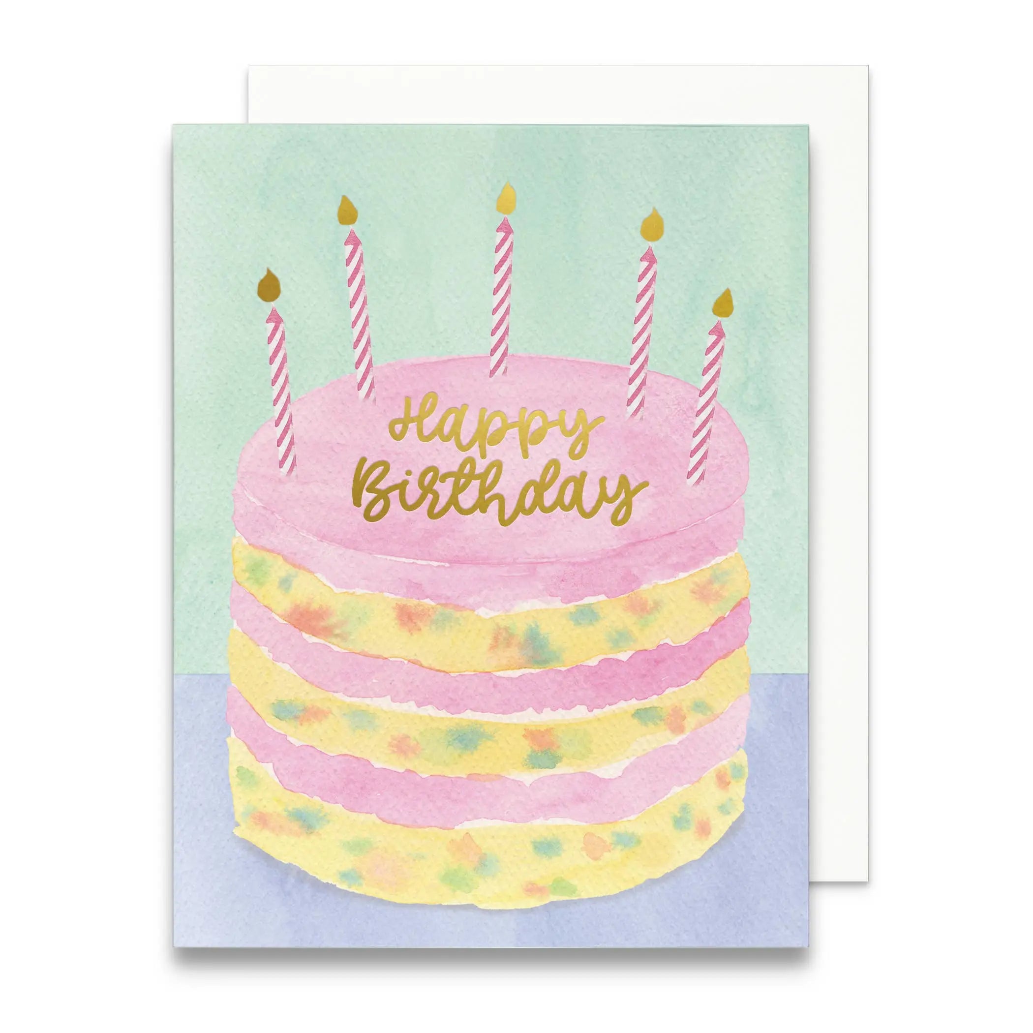 Funfetti Birthday Cake Greeting Card with Gold Foil Gert & Co