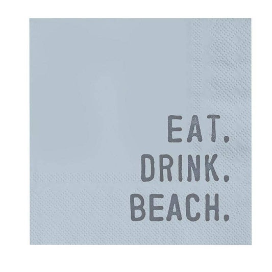 Face to Face Cocktail Napkin - Eat. Drink. Beach.