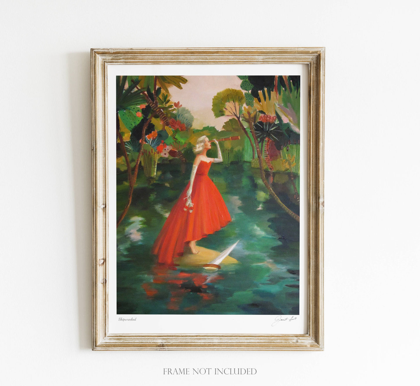 Shipwrecked Art Print - 8.5" X 11" JANET HILL STUDIO
