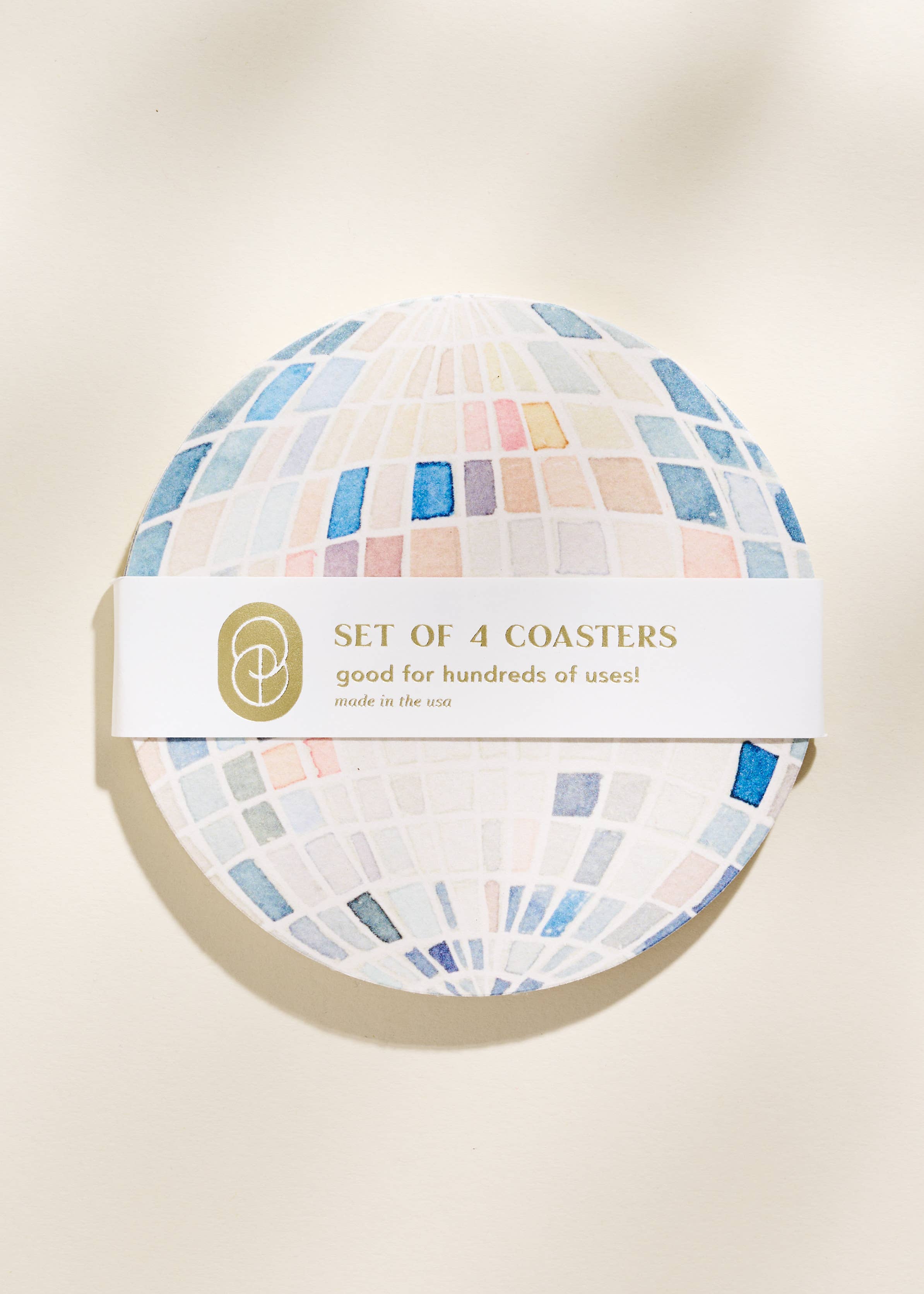 Mirror Ball Disco Coasters - Set of 4 One & Only Paper