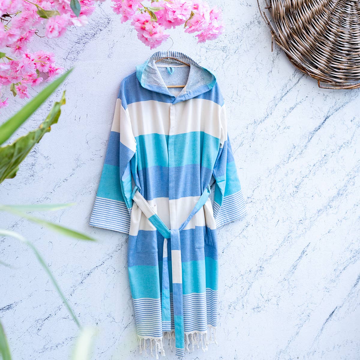 Bathrobe Turkish Cotton Light Weight Quick dry Resort Robe