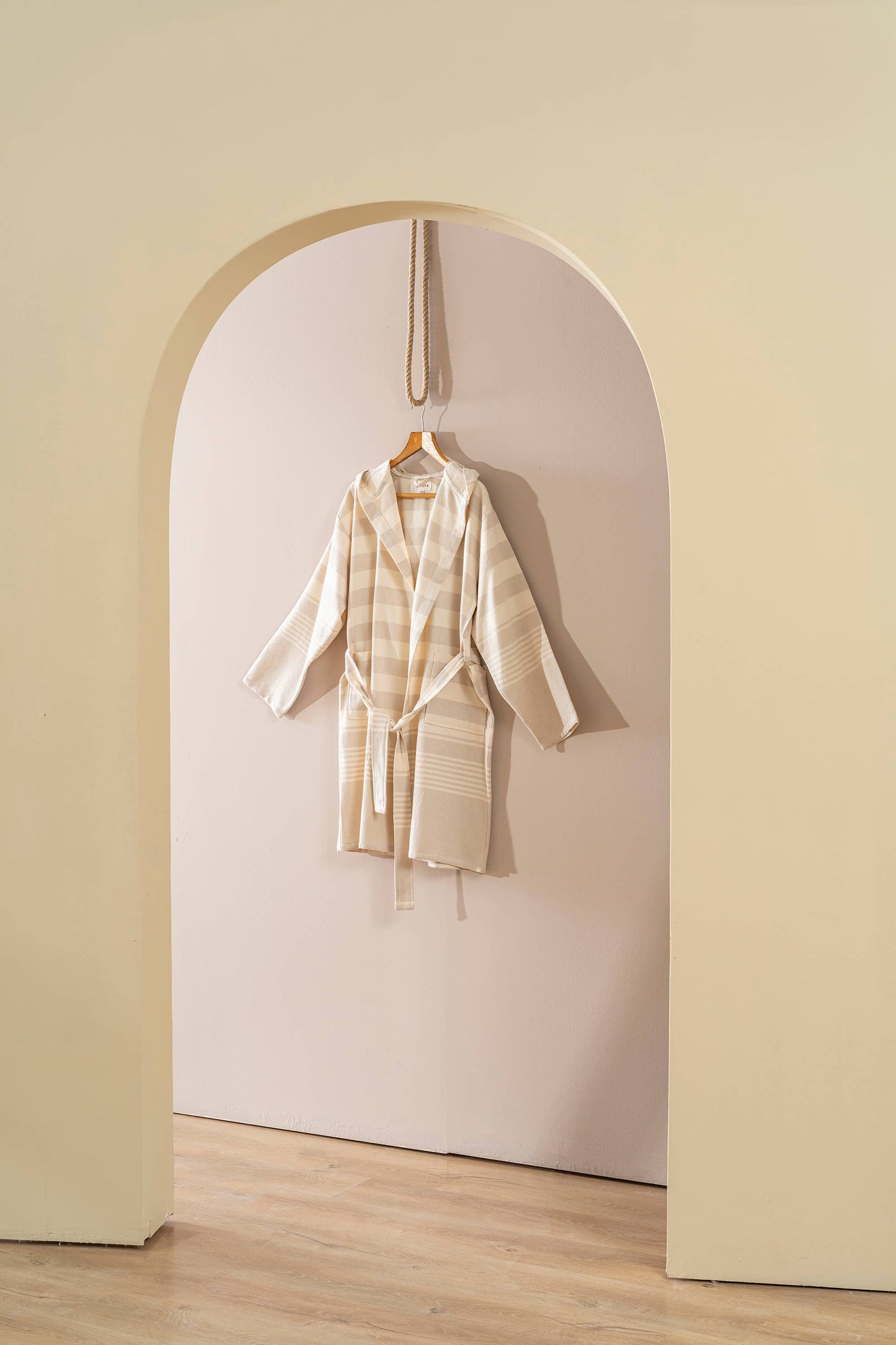 Bathrobe Turkish Cotton LightWeight Summer Hood Kimono Robe