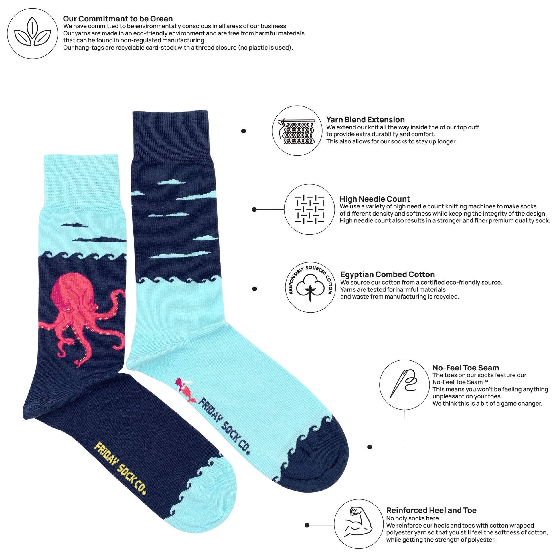 Kraken & Ship Socks Mens Friday Sock Co.