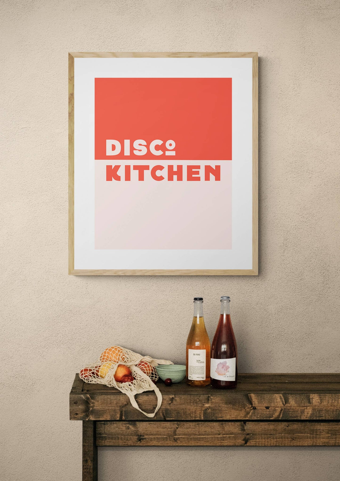 Modern Typography Art Print - Disco Kitchen