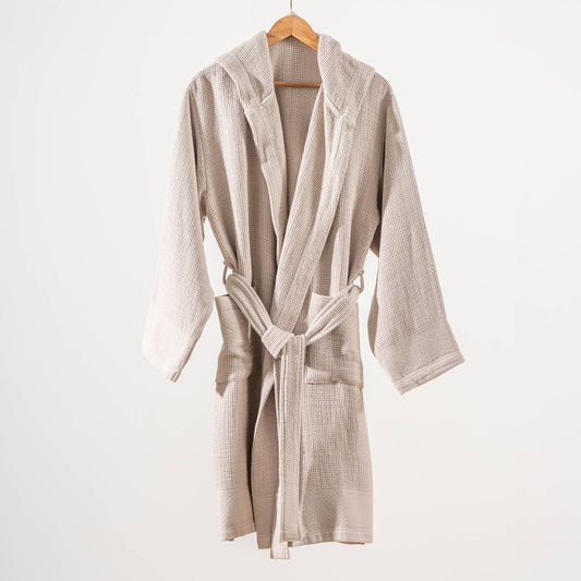 Stonewash Bathrobe Turkish Cotton LightWeight Hood Quick-dry Kikoya
