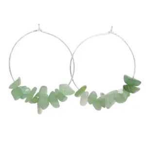 Rock Candy ~ Green Jade Hoops SALTY CALI