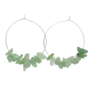 Rock Candy ~ Green Jade Hoops SALTY CALI