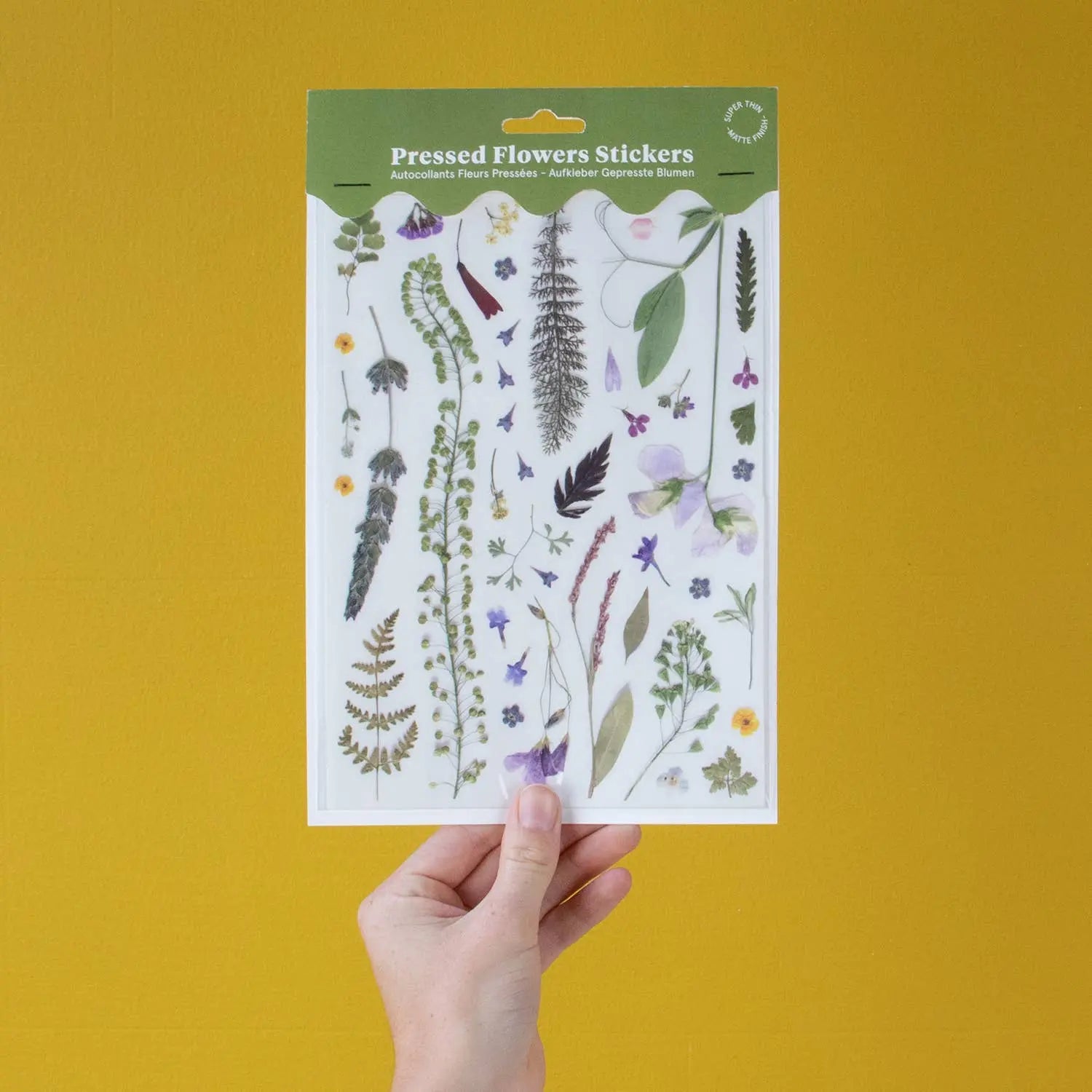 Pressed Flowers Sticker Sheet Botanopia USA - gifts , decor and cards for plant lovers