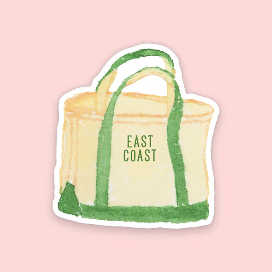 East Coast Tote Bag Sticker | East Coast Sticker | 1.8" x 2" Gert & Co