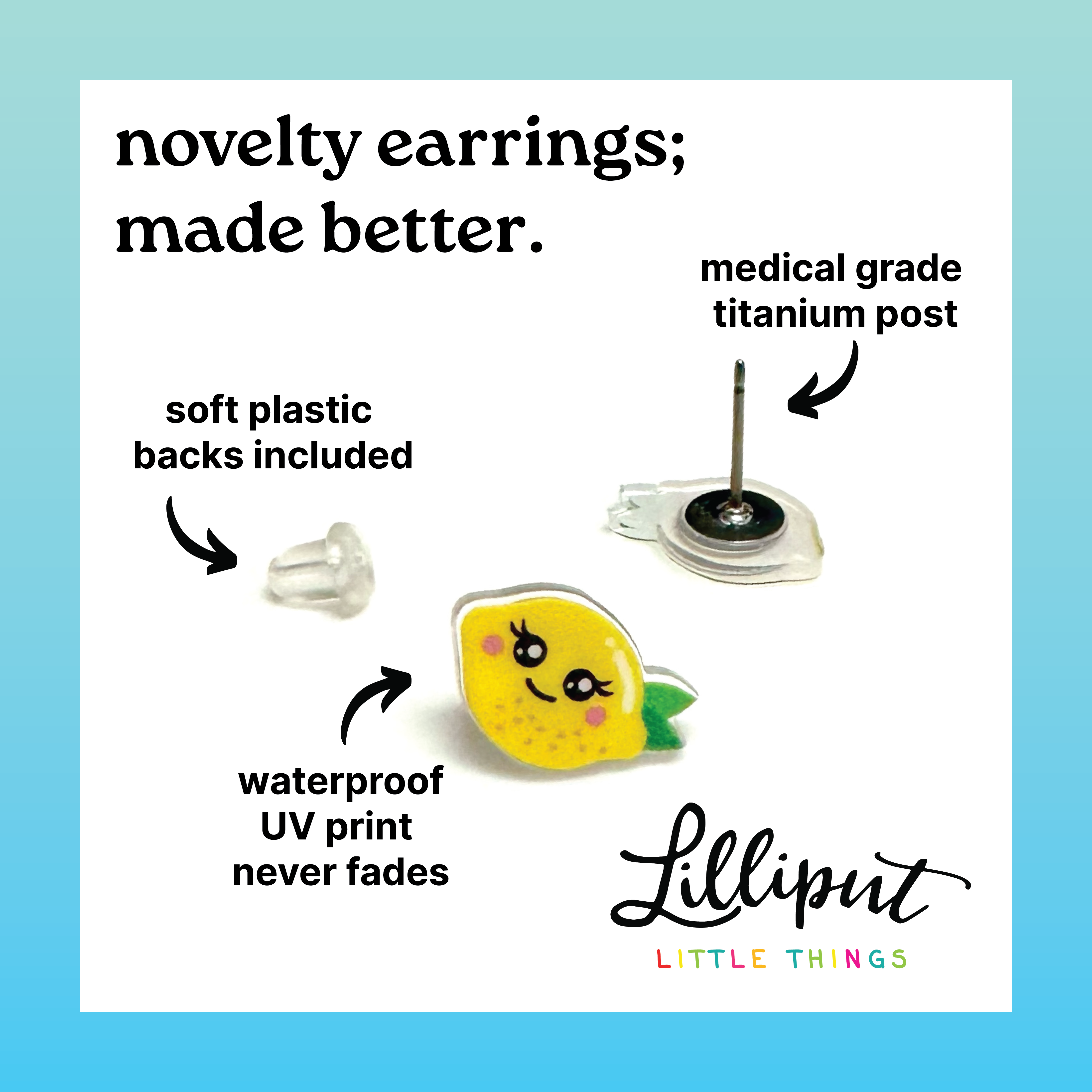 Happy Sunshine Earrings Lilliput Little Things