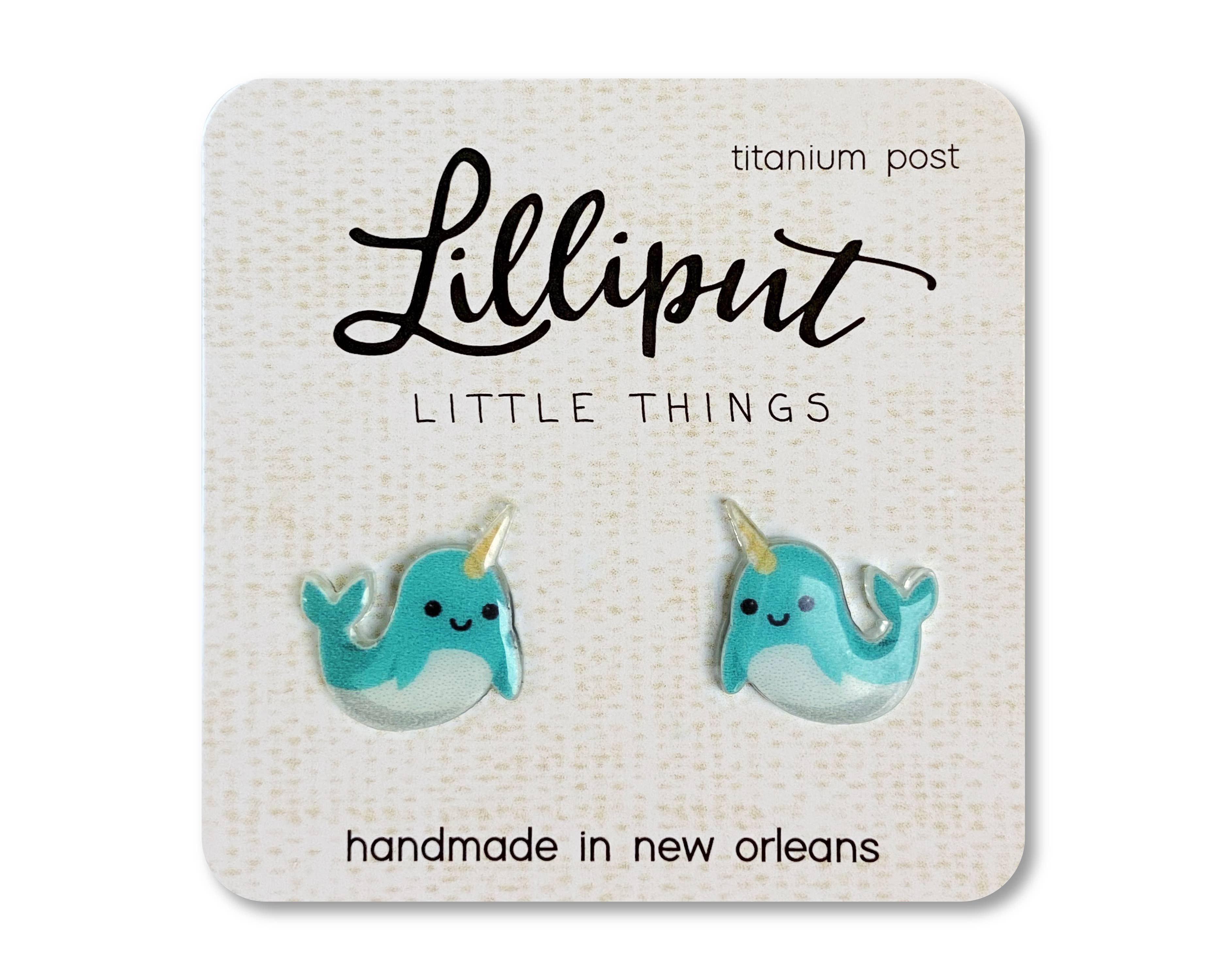 Narwhal Earrings // Animal Earrings Lilliput Little Things