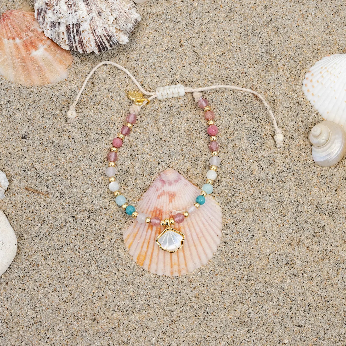 Sandy Toes Florida Charm Bracelet Lotus and Luna