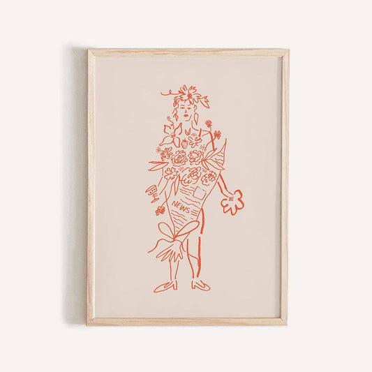 Miss Flora Mini Art Print Phthalo Ruth