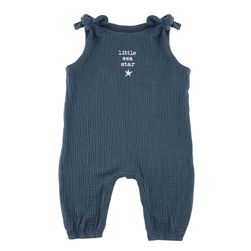 Overall Tie Romper - Little Sea Star