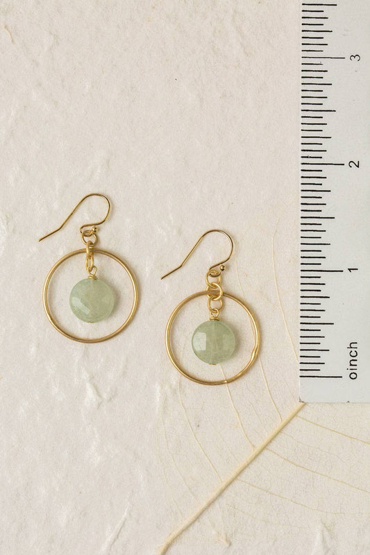 Contentment Green Aventurine Dangle Earrings