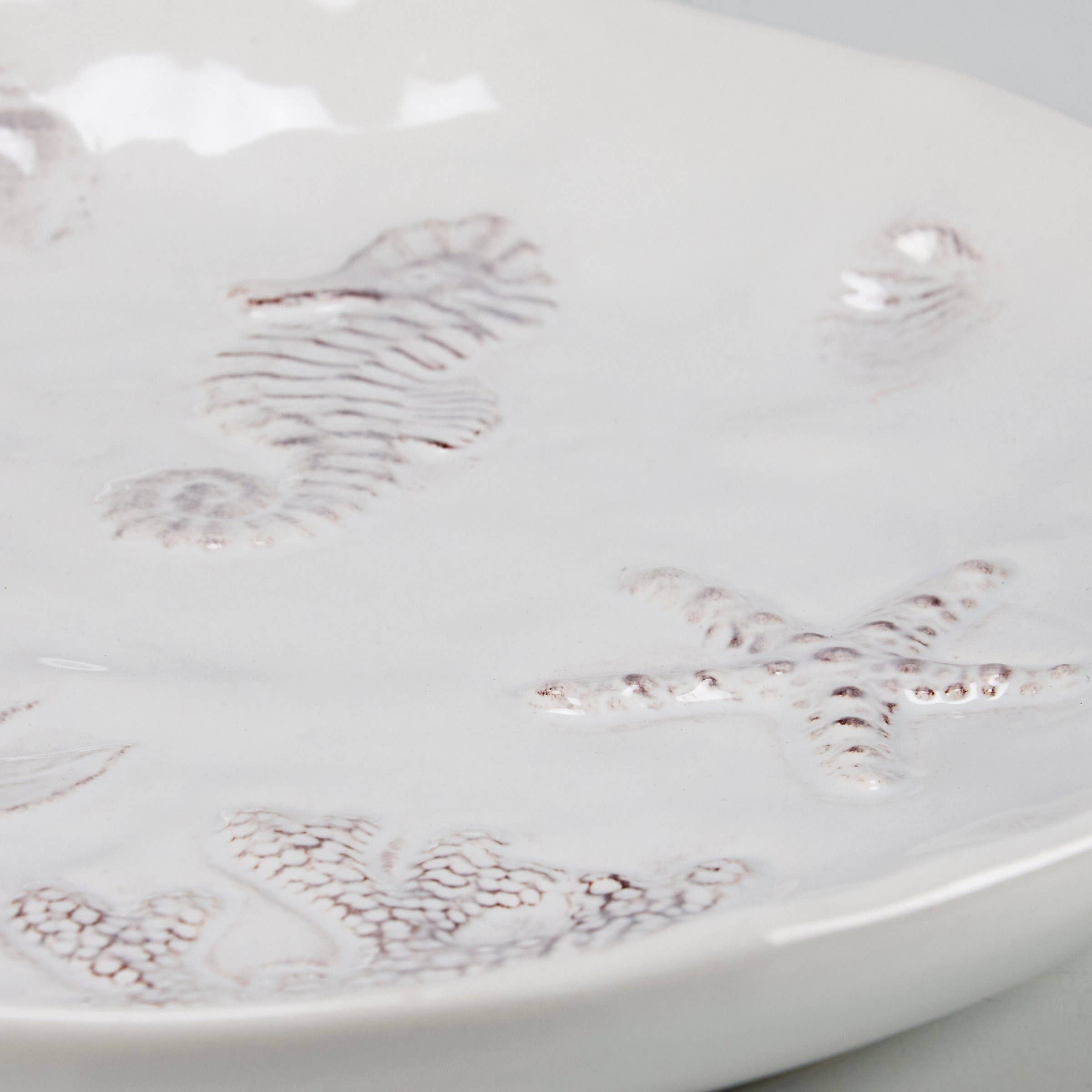 Embossed Beach Salad Plate S/4