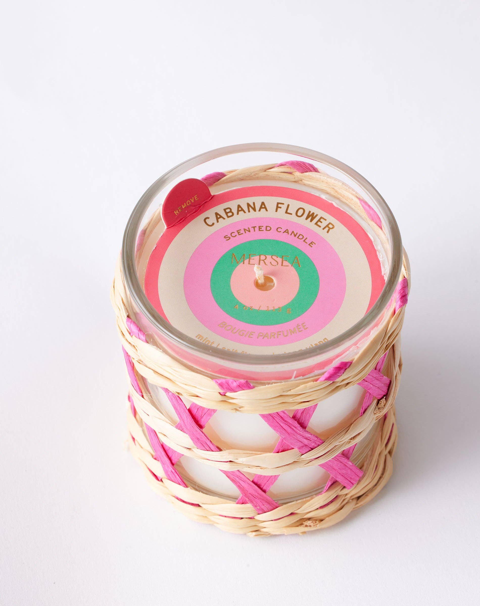 Cabana Flower Seagrass Candle - Sea You Boutique