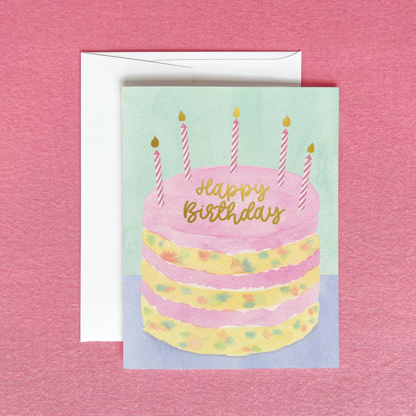 Funfetti Birthday Cake Greeting Card with Gold Foil Gert & Co