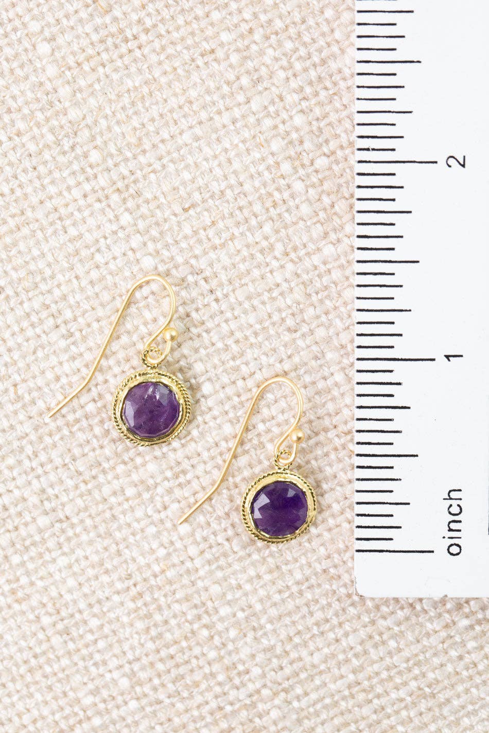 Folklore Amethyst Simple Earrings