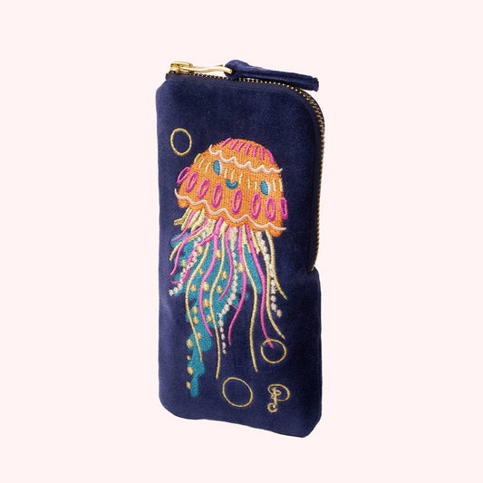 Velvet Sunglasses Pouch - Jolly Jelly - Navy