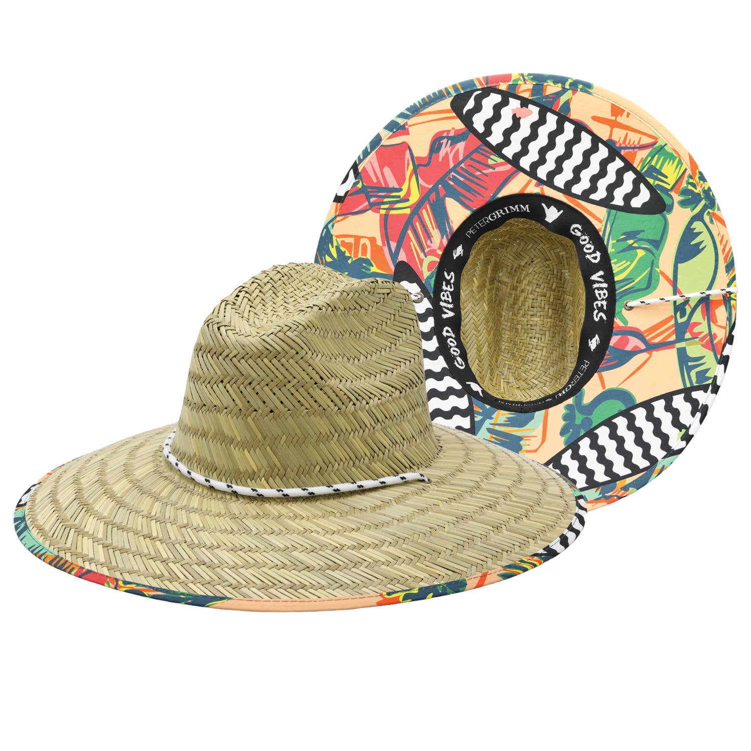 Playas Straw Wide Brim Lifeguard Hat Peter Grimm