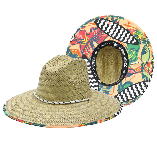 Playas Straw Wide Brim Lifeguard Hat Peter Grimm