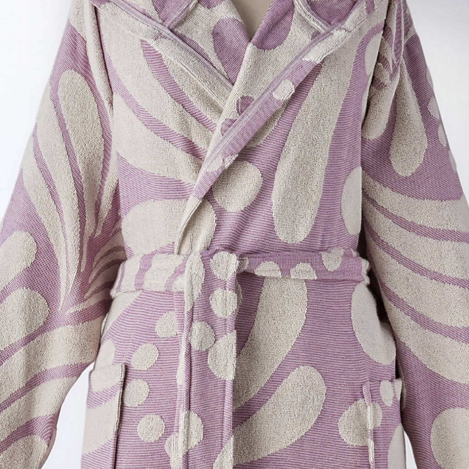 Pink Swirl Bathrobe Turkish Cotton Quick dry Resort Robe Kikoya